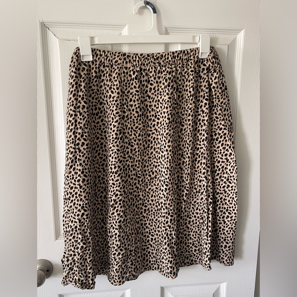 Old Navy Leopard, Cheetah Print Women's Midi Length Skirt